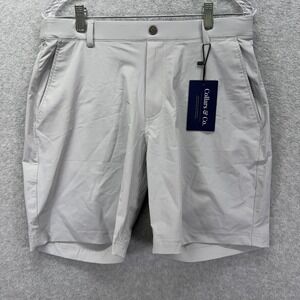 Collars & Co Velocity Pull On Shorts Mens Large Gray Stretch Chino 7" Inseam